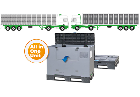 All In One Pallet container 1200x800x950 mm