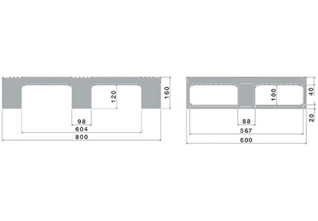 Plastic pallet IP-D-2- 800x600