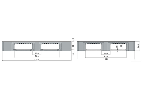 Plastic pallet IP-CR-3- 1200x1000