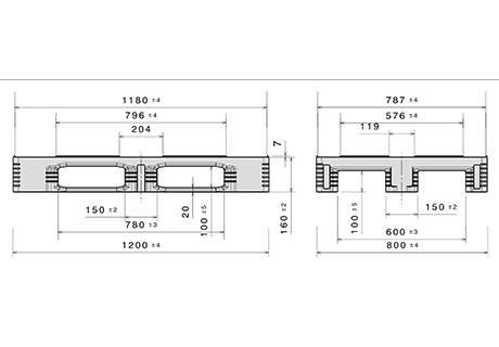 Plastic pallet IP-TC-1- 1200x800